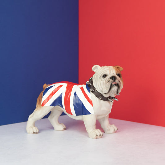 Standing Union Jack British Bulldog Ornament