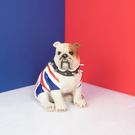 Sitting Union Jack British Bulldog Ornament