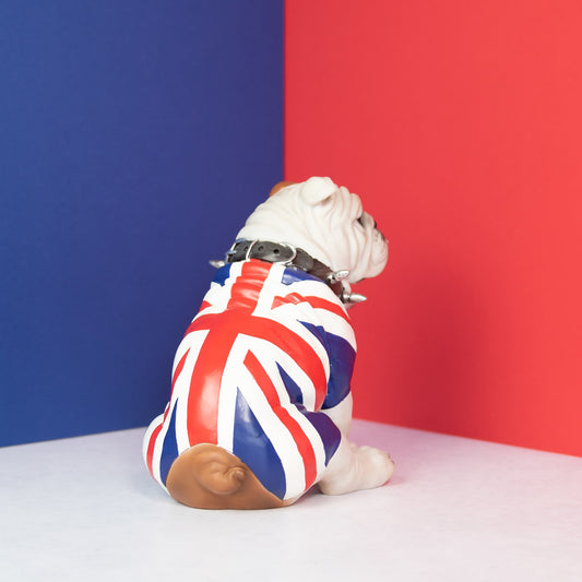 Sitting Union Jack British Bulldog Ornament