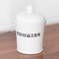 White 1.35 Litre Cookie Jar Ceramic Biscuit Barrel