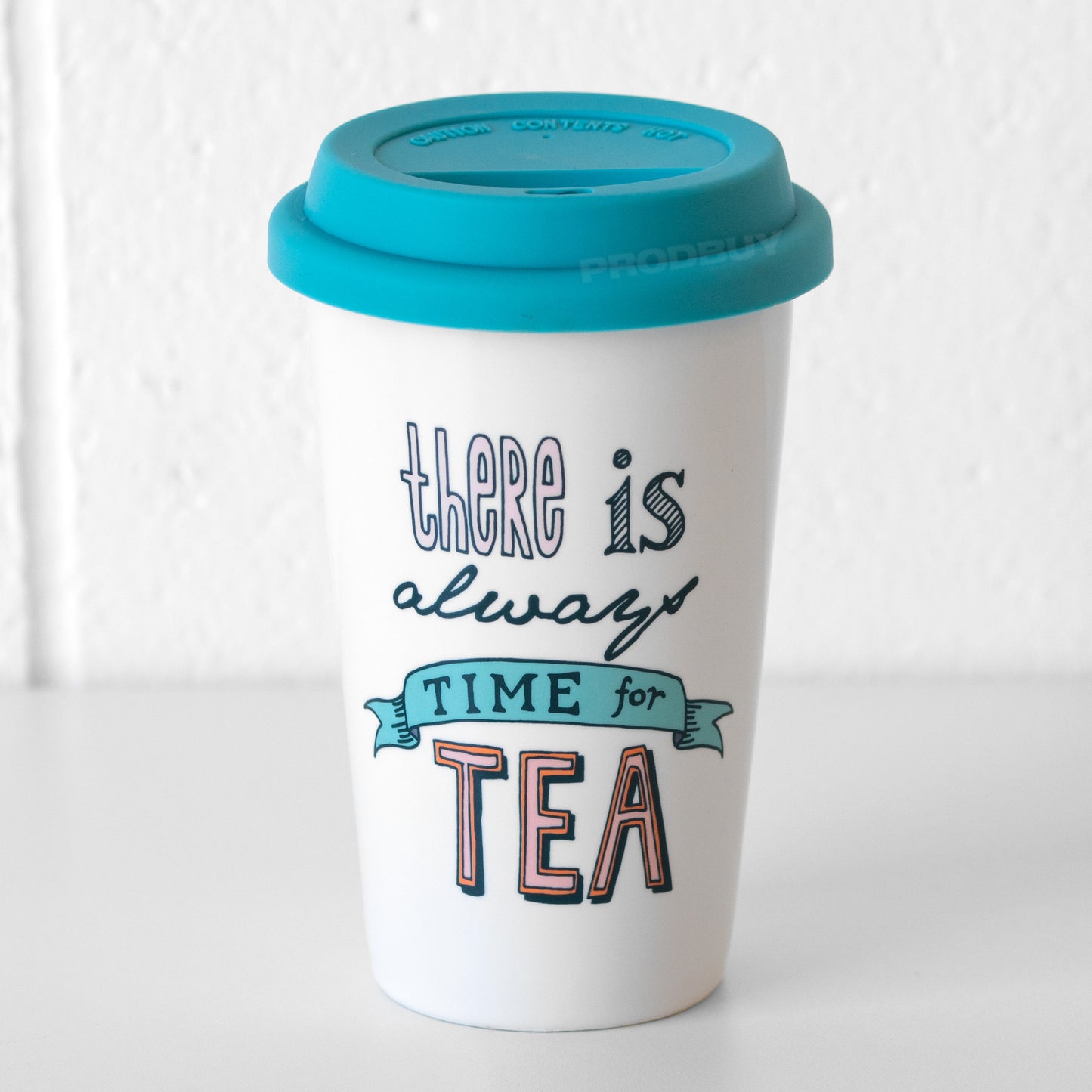 'Always Time for Tea' Insulated Ceramic Travel Mug