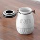Black & White Heart 'Biscuits' Clip Top Storage Jar