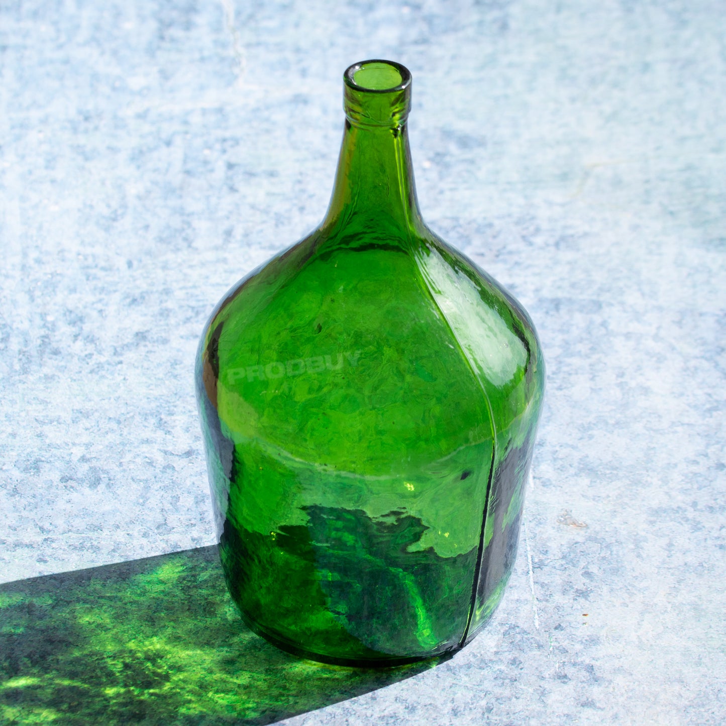 Vintage Style Recycled Green Glass Bottle Vase