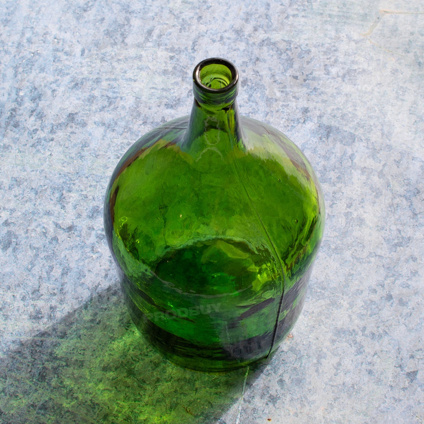 Vintage Style Recycled Green Glass Bottle Vase