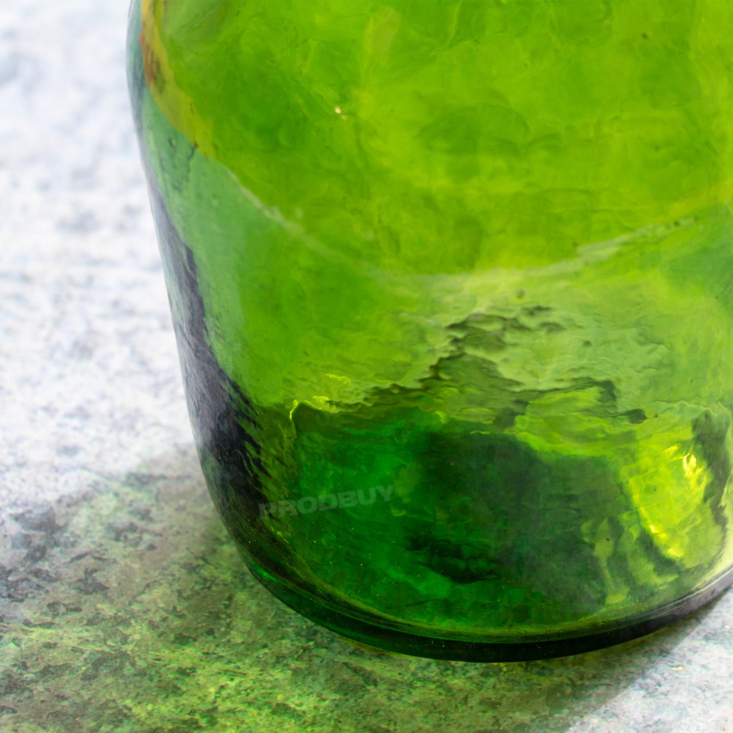 Vintage Style Recycled Green Glass Bottle Vase