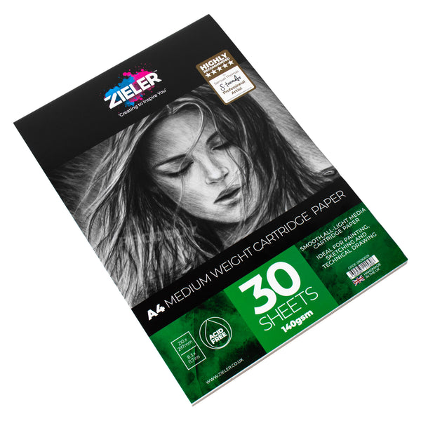 A4 Sketchbook -Soft Cover 140gsm, 20 Sheets (Pack 3) - Zieler Art Supplies