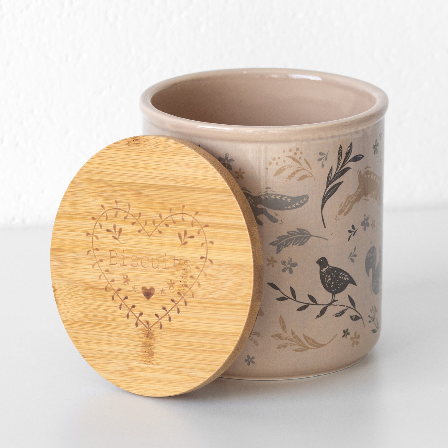 Woodland Animals Ceramic Biscuit Storage Jar