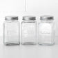 Tala Ribbed Tea Coffee Sugar Glass Jars