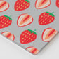 Grey & Red Strawberries 40cm Glass Worktop Saver Board