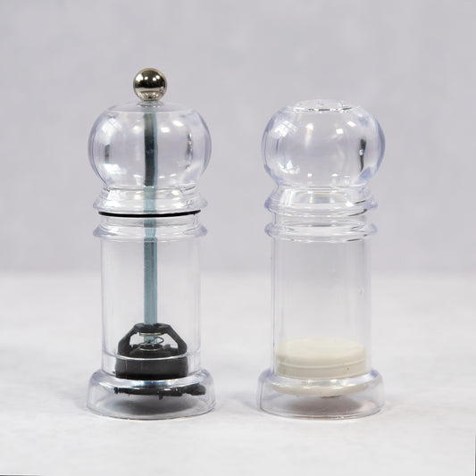 Clear Acrylic Salt Shaker and Pepper Grinder Mill Set