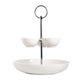 2 Tier Tapas Serving Dish with Dip Bowls and Handle
