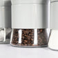 Set of 3 Grey Glass 700ml Storage Canisters Set