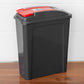 Large 25L Grey & Red Kitchen Recycling Bin