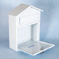House Shaped White Metal Wall Mounted Letterbox