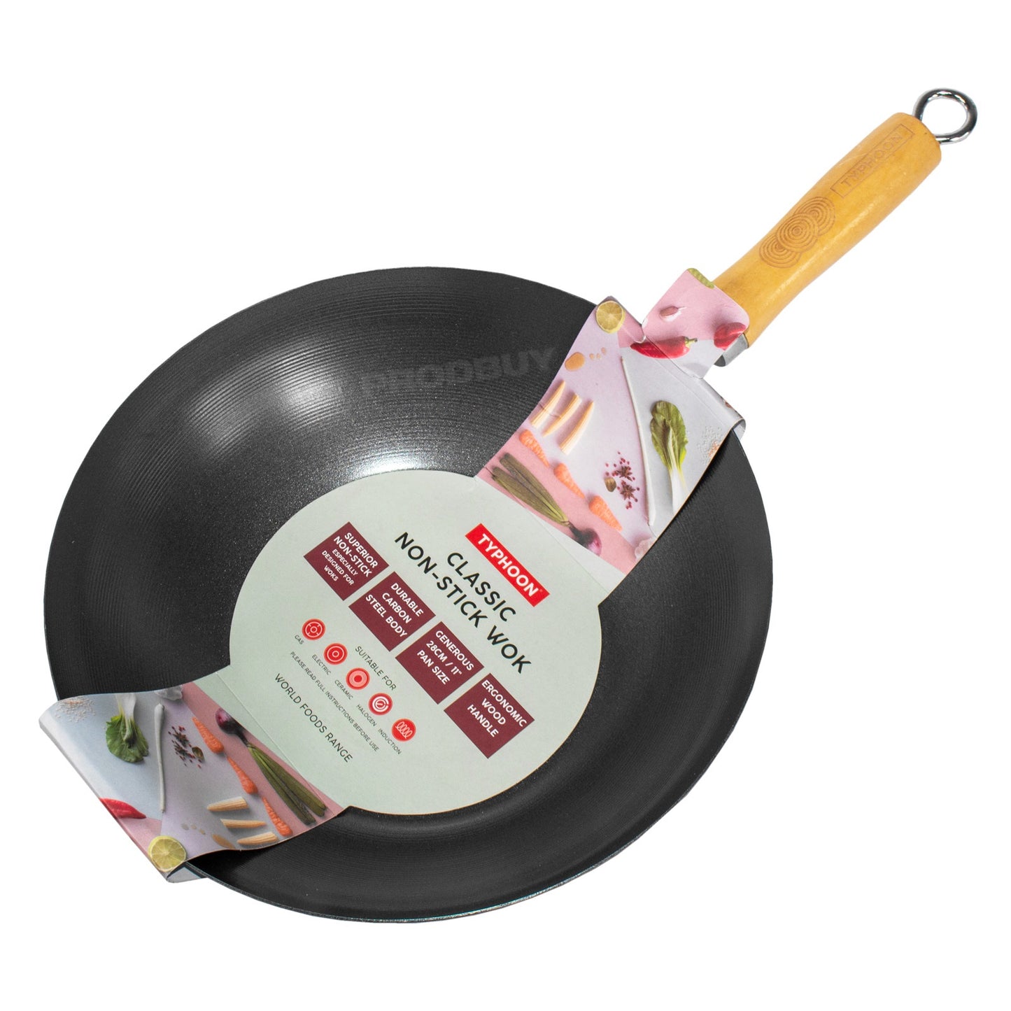 Typhoon 31cm Carbon Steel Wok