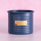 Retro Navy Blue Small Herb Planter Indoor Plant Pot