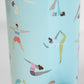 Light Blue Yoga Poses Double Wall Coffee Travel Flask