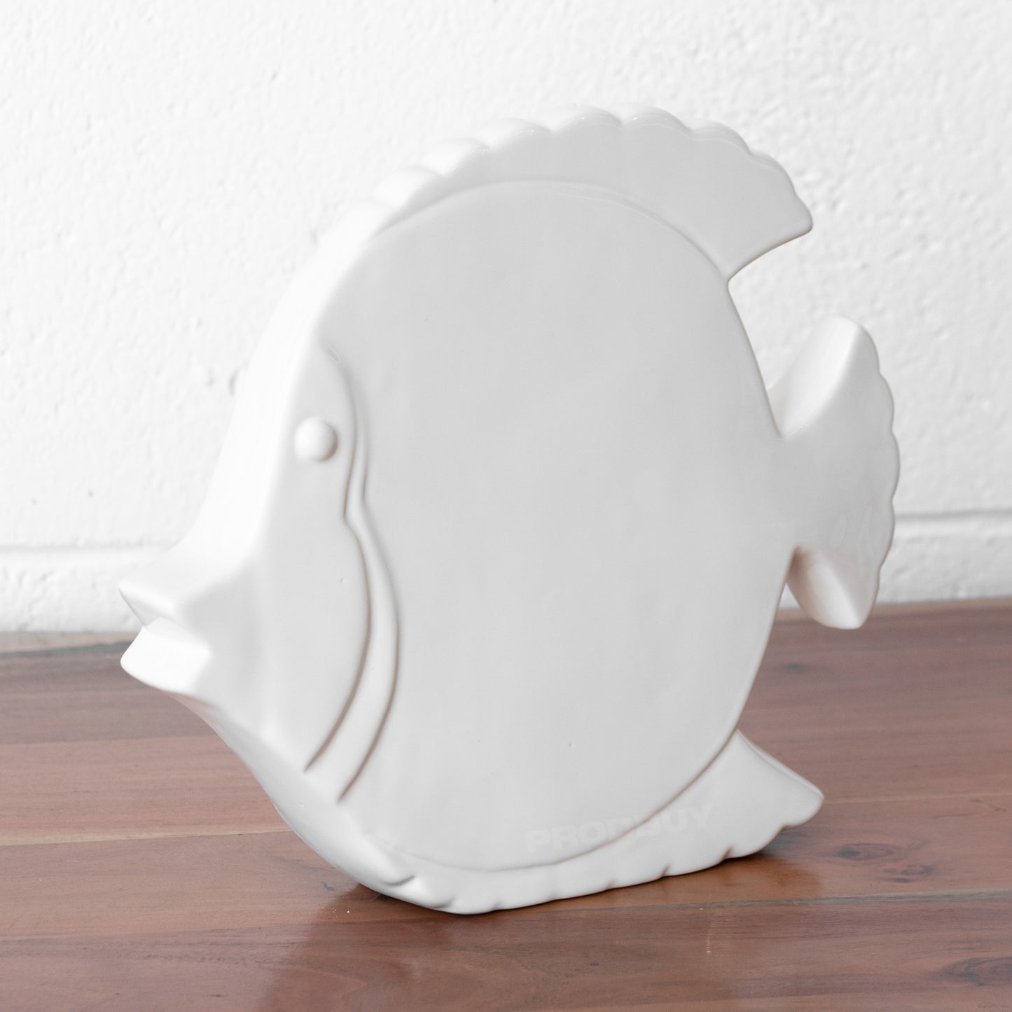 Large White Fish Ceramic Ornament