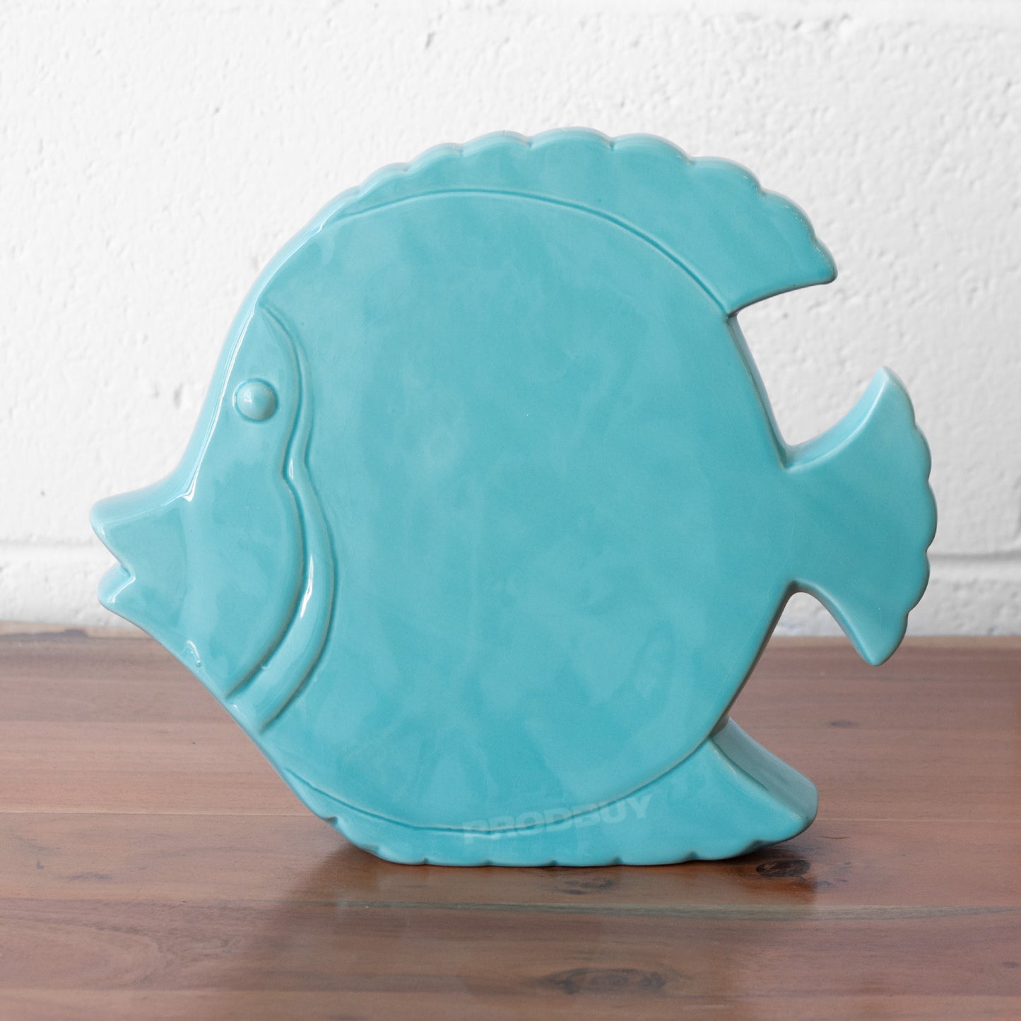 Large Turquoise Fish Ceramic Ornament