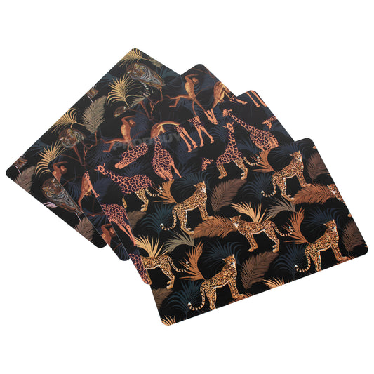 Set of Safari Animal PVC Plastic Placemats