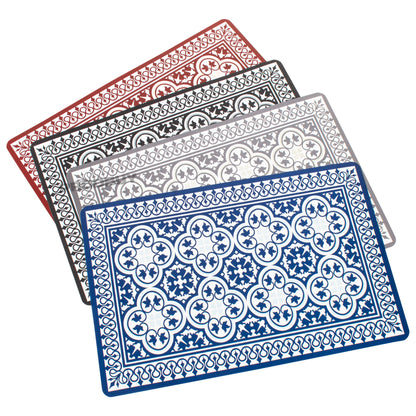 Set of 4 Large Moroccan Tile Mosaic Plastic PVC Placemats