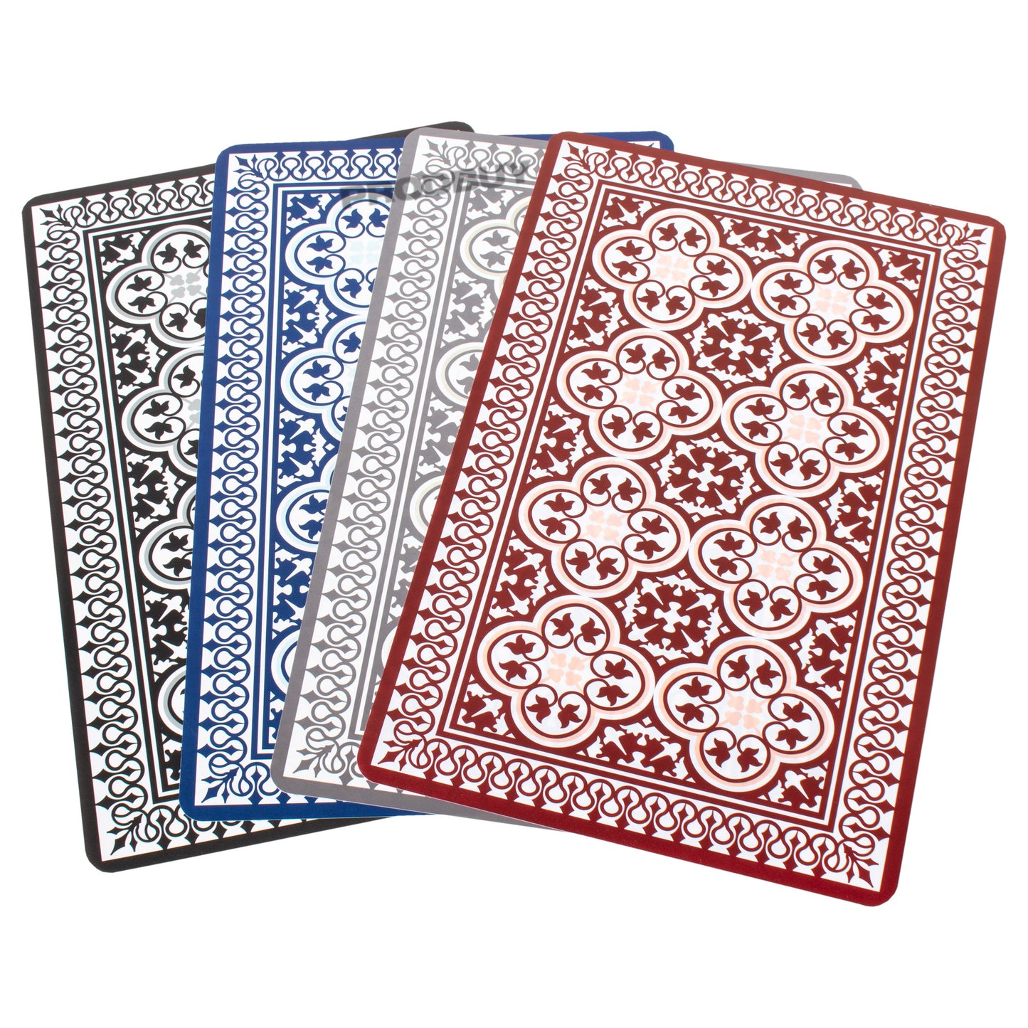 Set of 4 Large Moroccan Tile Mosaic Plastic PVC Placemats