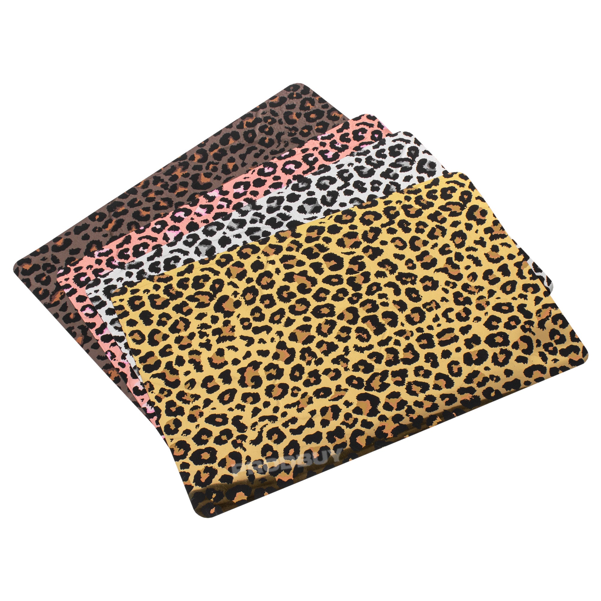 Set of 4 Large Leopard Print Plastic PVC Placemats – Robert David Home