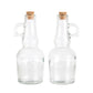 250ml Glass Oil & Vinegar Bottle Set with Cork Stoppers