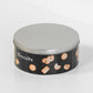 Small Round Black Metal Biscuit Storage Tin with Lid Container Cookie Barrel Jar