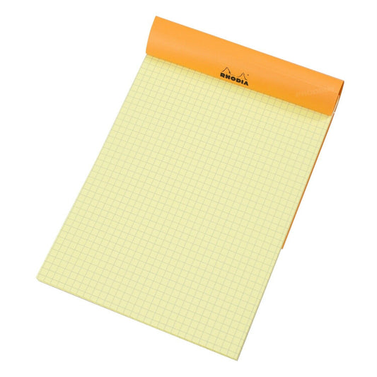 Set of 3 Rhodia A5 Notebooks with Yellow Colour 5x5mm Square Grid Pages