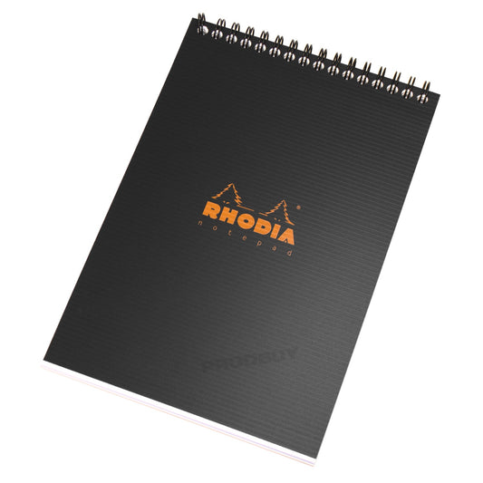 Rhodia Black A5 Notebook with Top Spiral & Choice of Page Style