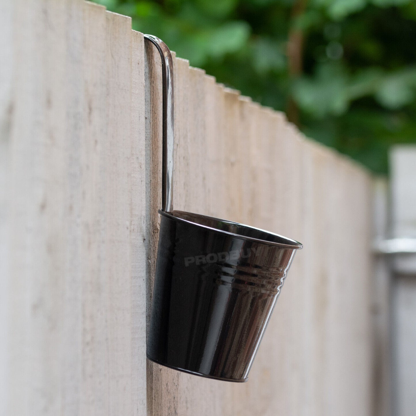 Hanging Black Metal Garden Plant Pots