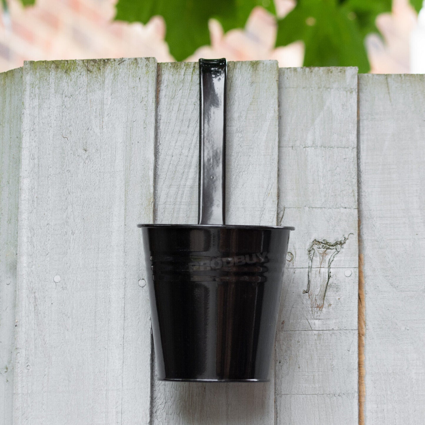 Hanging Black Metal Garden Plant Pots