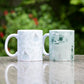 Set of 2 Green & White Otter Mugs