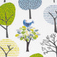 Set of 2 Retro Trees & Birds Melamine Handled Trays