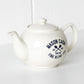 Mason Cash 1 Litre Ceramic Teapot with 'Fine Blend Tea' Vintage Design