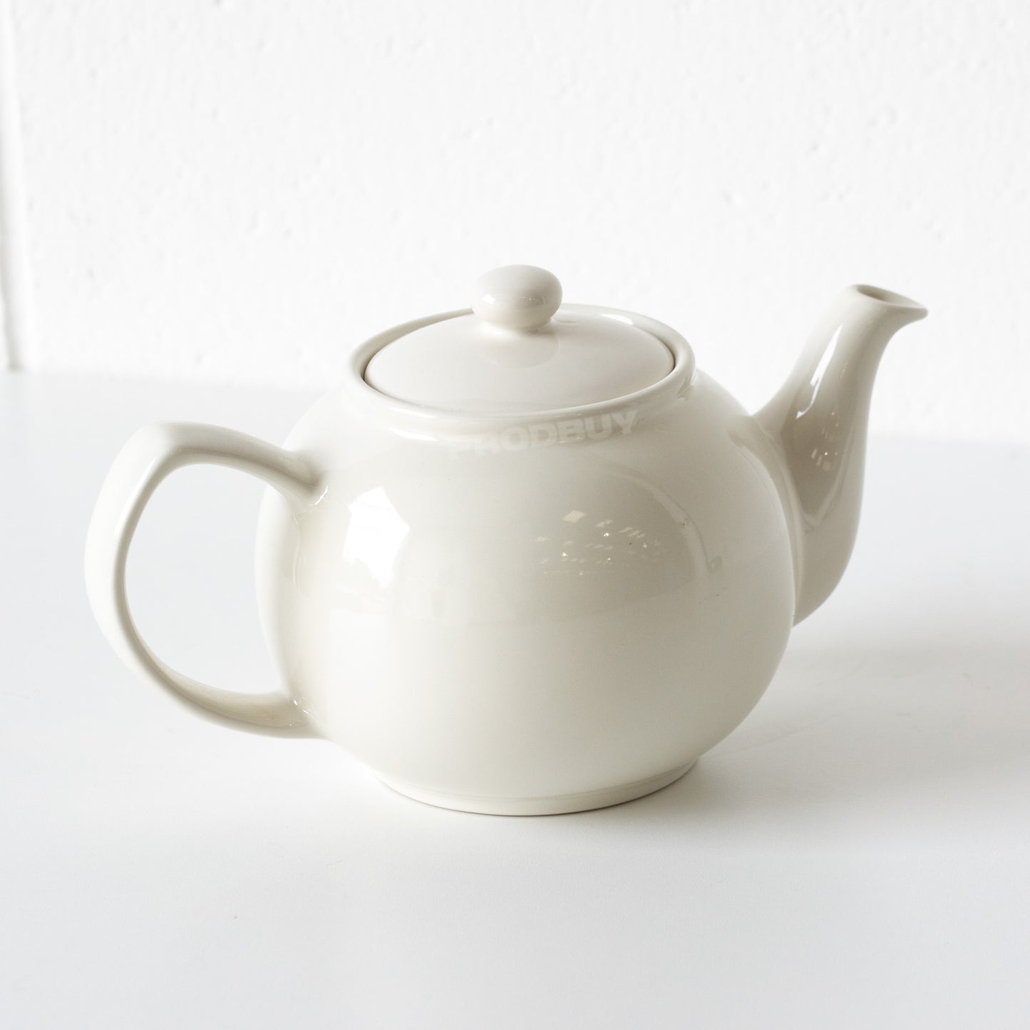 Mason Cash 1 Litre Ceramic Teapot with 'Fine Blend Tea' Vintage Design