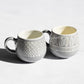Set of 4 Mason Cash Grey Embossed Mugs 350ml