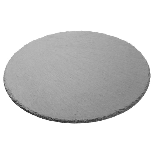 30cm Round Slate Dining Table Runner Serving Platter Plate Place Table Mat Display