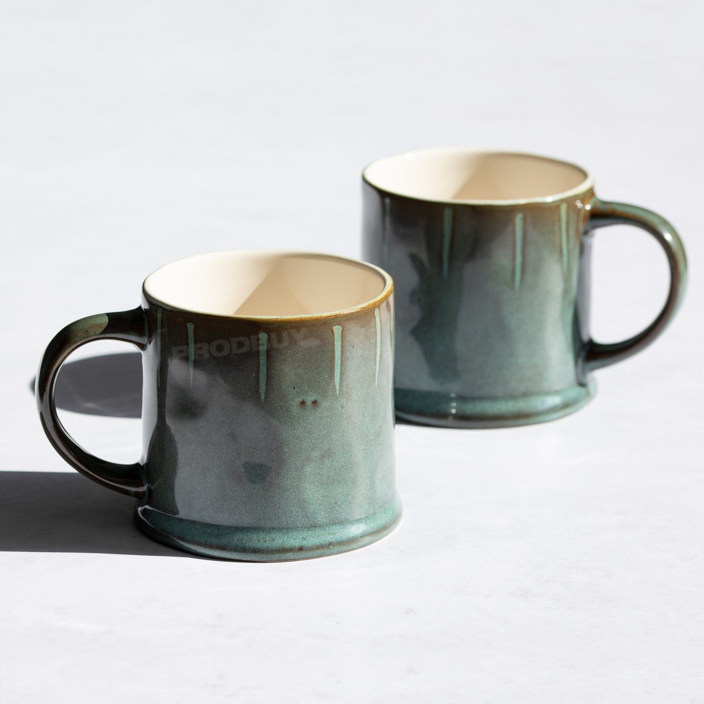 Set of 2 Reactive Glaze Coffee Mugs