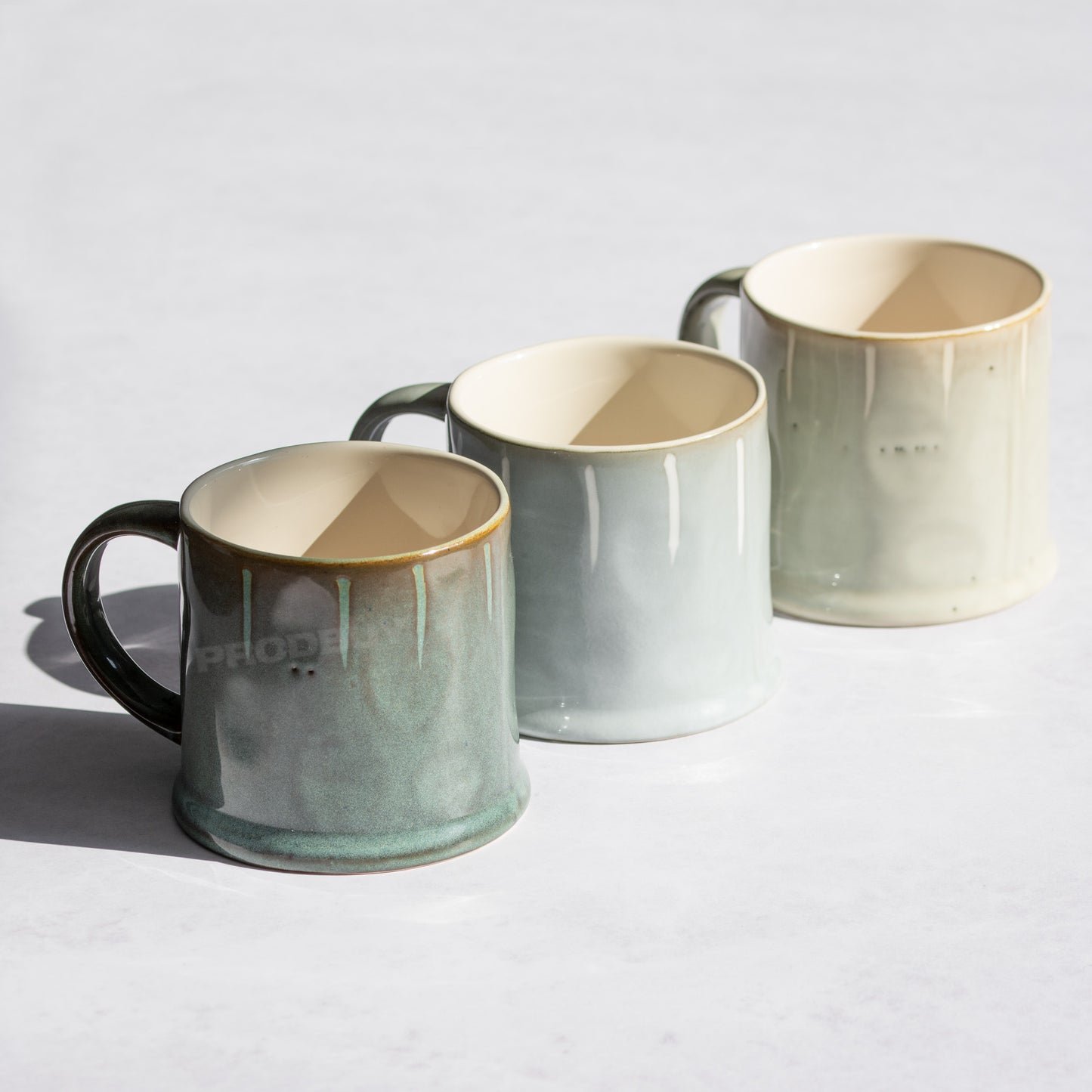 Set of 2 Reactive Glaze Coffee Mugs