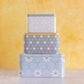 Set of 3 Grey Floral Cake Storage Tins