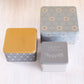 Set of 3 Grey Floral Cake Storage Tins