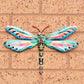 Set of 4 Dragonfly Metal Garden Wall Art Fence Ornaments