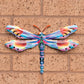 Set of 4 Dragonfly Metal Garden Wall Art Fence Ornaments