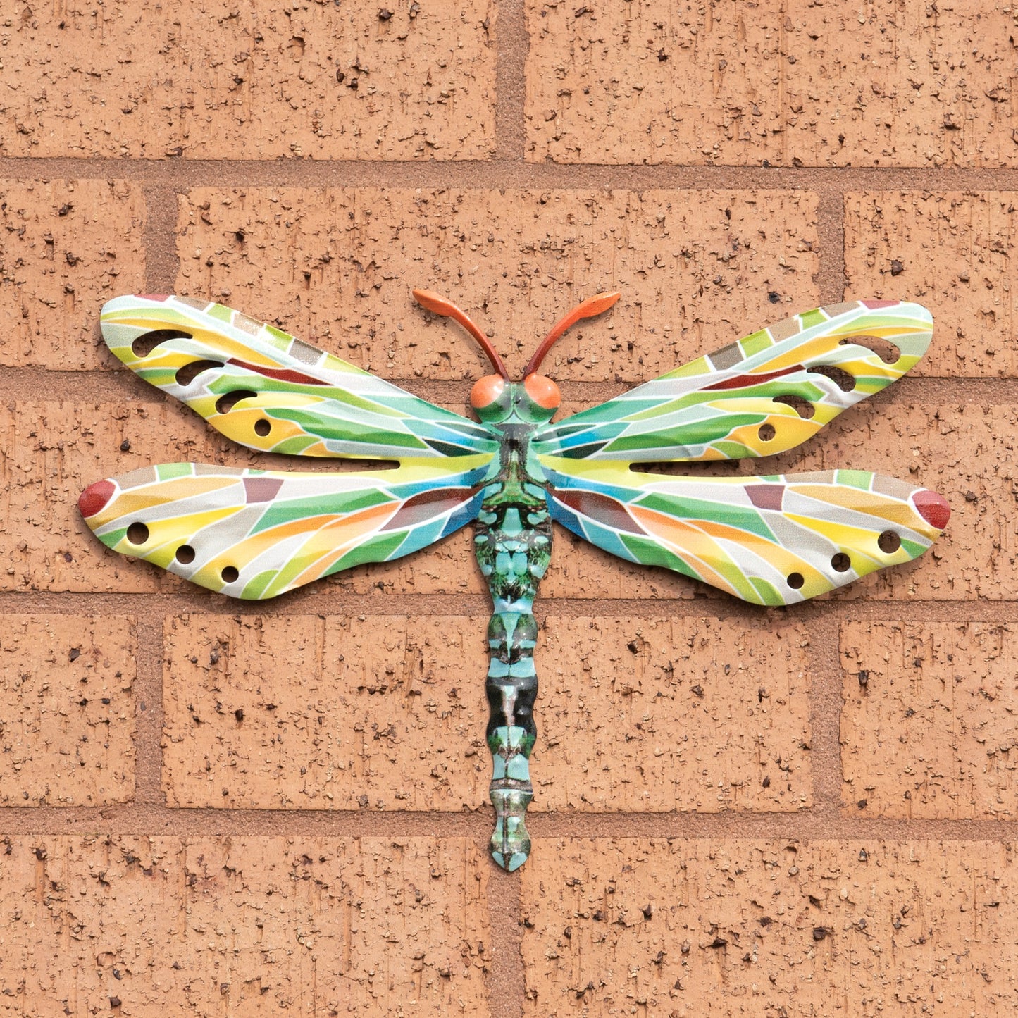 Set of 4 Dragonfly Metal Garden Wall Art Fence Ornaments