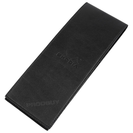 Rhodia Shopping Lid Notepad with Black Faux Leather Sleeve