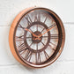 Large Copper Colour Skeleton 35cm Round Wall Clock