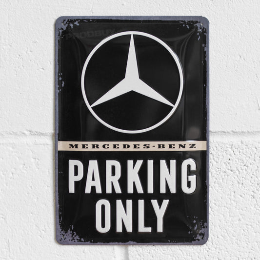 Mercedes-Benz 'Parking Only' 30cm Tin Wall Sign