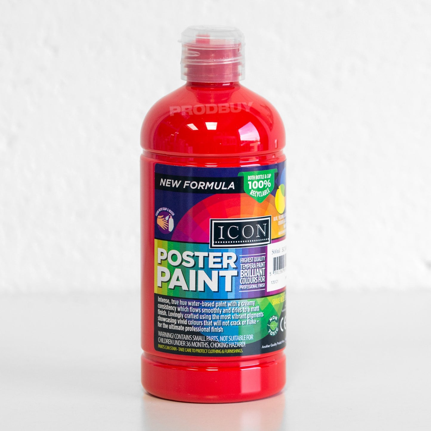 Red Colour 500ml Acrylic Paint Bottle